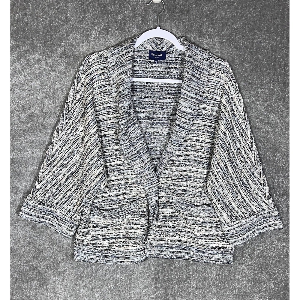 Splendid Tweed One Snap Blazer Womens Size S‎ Confetti Spacedye Pockets Oversize